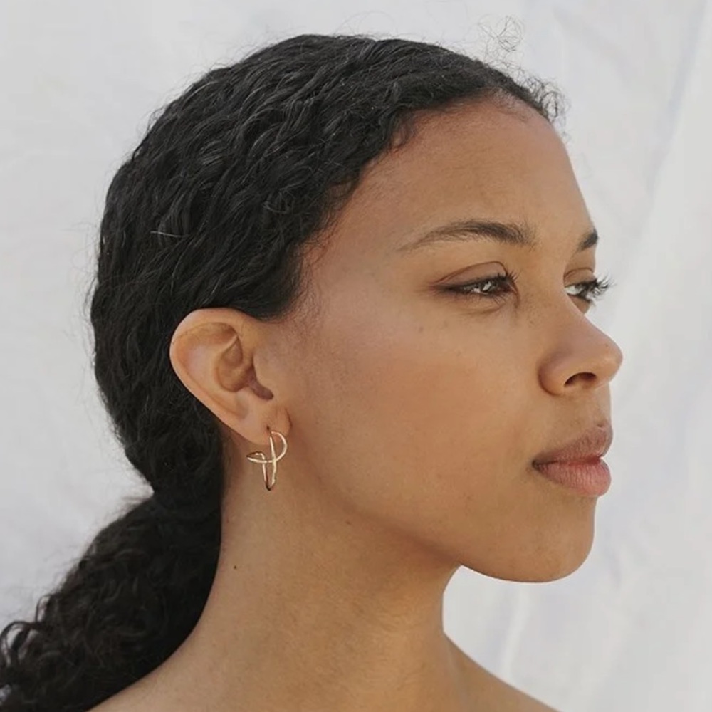 Baleen Ceres Gold Hoop Earrings - Picture 3 of 5